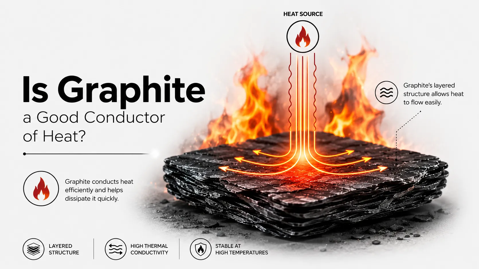 Graphite thermal conductivity visualization